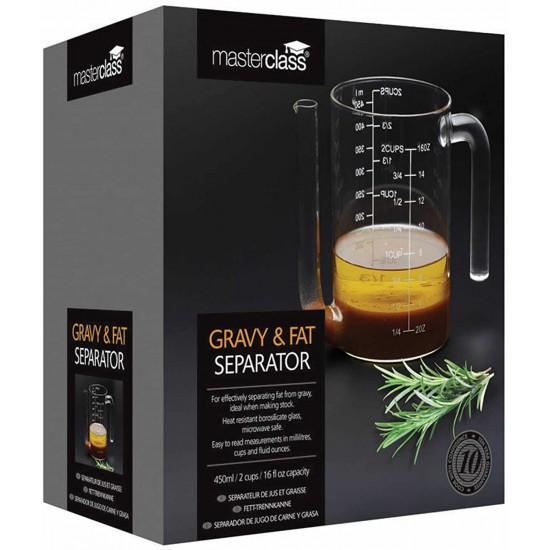 Kitchen Utensils MasterClass Glass Gravy/Fat Separator